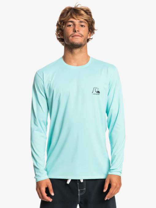 ángel azul brezo camiseta de surf heritage heather de manga larga upf 50 D6T4D1468 hombres Quiksilver