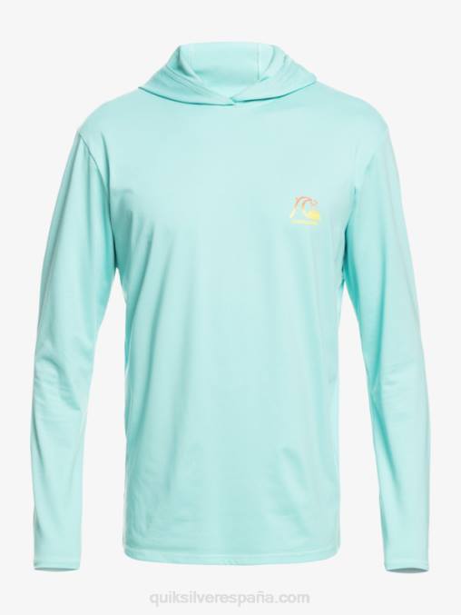 ángel azul brezo playera de surf de manga larga con capucha drag upf 50 D6T4D1835 hombres Quiksilver