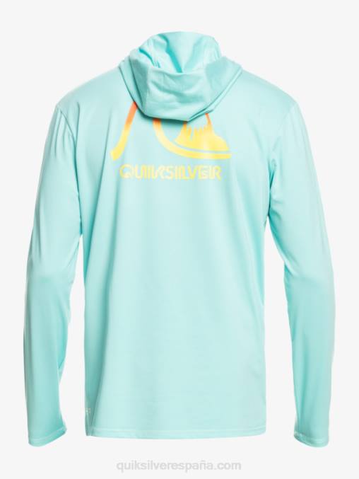 ángel azul brezo playera de surf de manga larga con capucha drag upf 50 D6T4D1835 hombres Quiksilver