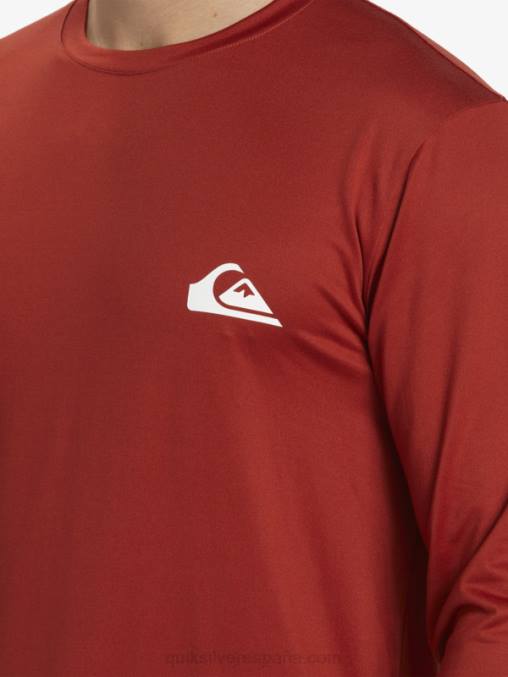 ocre rojo omni session camiseta de surf de manga larga upf 50 D6T4D403 hombres Quiksilver