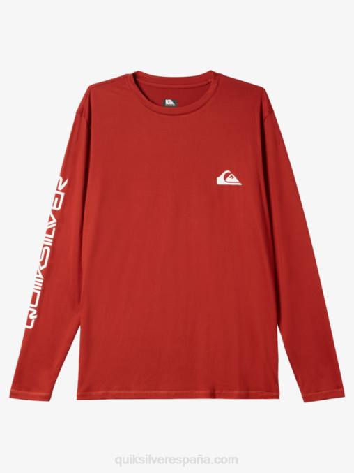 ocre rojo omni session camiseta de surf de manga larga upf 50 D6T4D403 hombres Quiksilver