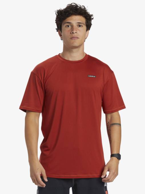 ocre rojo playera de surf de manga corta omni session upf 50 D6T4D539 hombres Quiksilver