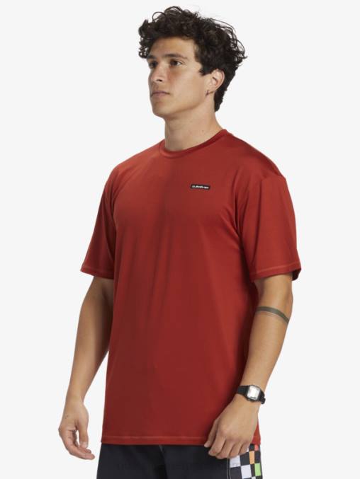 ocre rojo playera de surf de manga corta omni session upf 50 D6T4D539 hombres Quiksilver