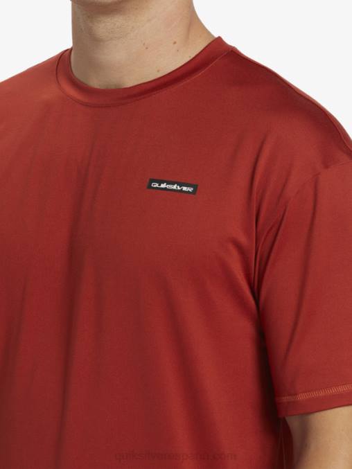 ocre rojo playera de surf de manga corta omni session upf 50 D6T4D539 hombres Quiksilver