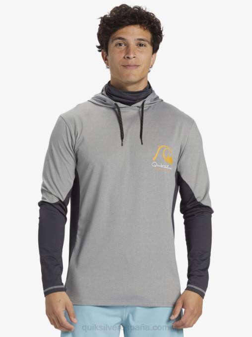 piel de tiburon Camiseta de surf de manga larga con capucha UPF 50 de Waterman Angler D6T4D832 hombres Quiksilver