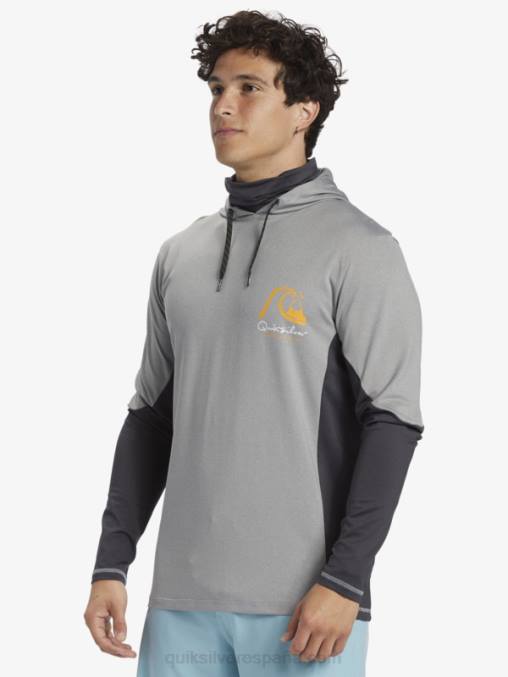 piel de tiburon Camiseta de surf de manga larga con capucha UPF 50 de Waterman Angler D6T4D832 hombres Quiksilver