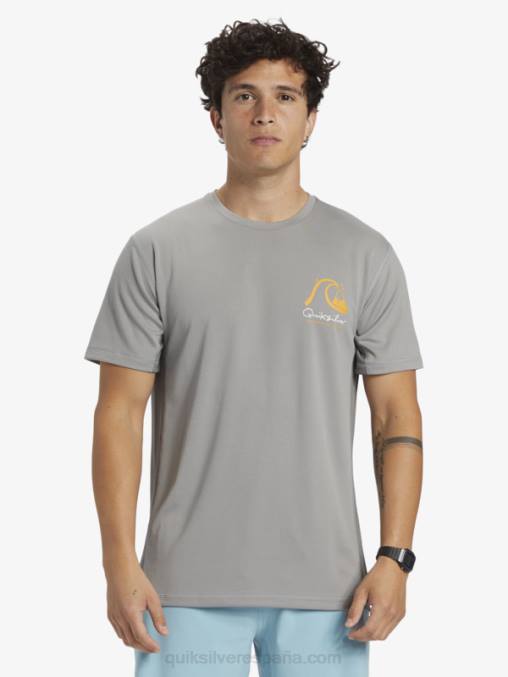 piel de tiburon camiseta de surf de manga corta waterman bamboo check 2 upf 50 D6T4D274 hombres Quiksilver