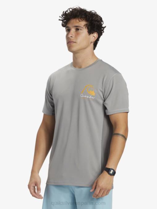 piel de tiburon camiseta de surf de manga corta waterman bamboo check 2 upf 50 D6T4D274 hombres Quiksilver