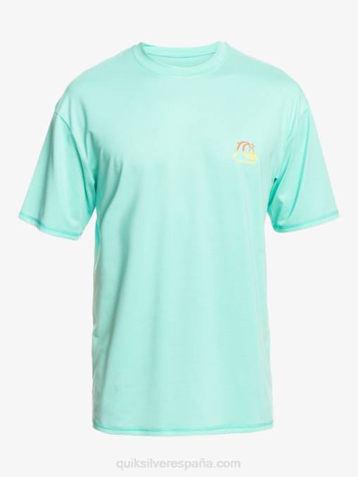 piscina verde brezo camiseta de surf heritage heather de manga corta upf 50 D6T4D1133 hombres Quiksilver