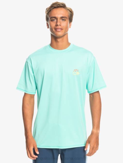 piscina verde brezo camiseta de surf heritage heather de manga corta upf 50 D6T4D1133 hombres Quiksilver