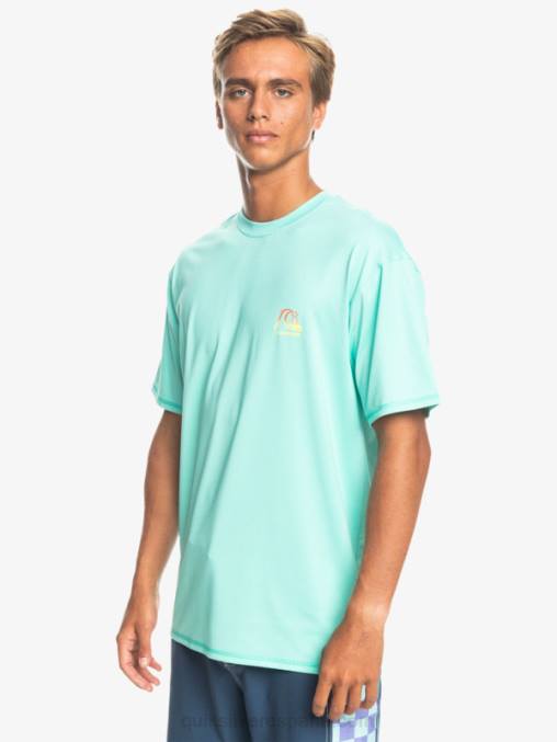 piscina verde brezo camiseta de surf heritage heather de manga corta upf 50 D6T4D1133 hombres Quiksilver