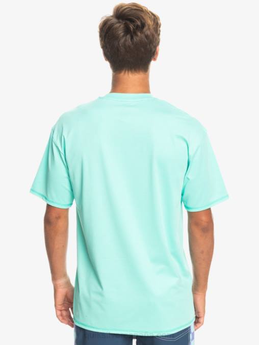 piscina verde brezo camiseta de surf heritage heather de manga corta upf 50 D6T4D1133 hombres Quiksilver