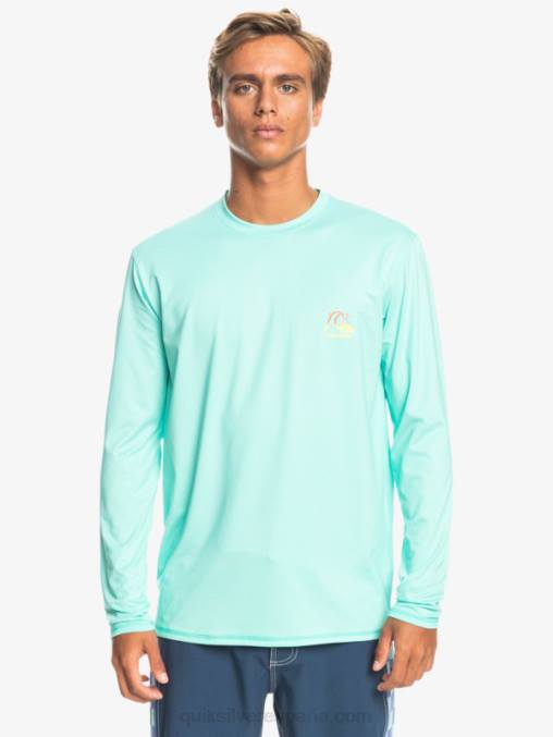 piscina verde brezo camiseta de surf heritage heather de manga larga upf 50 D6T4D1471 hombres Quiksilver