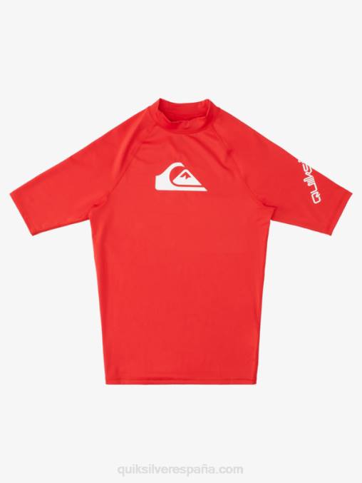 rojo rápido todos los tiempos manga corta upf 50 rashguard D6T4D1266 hombres Quiksilver