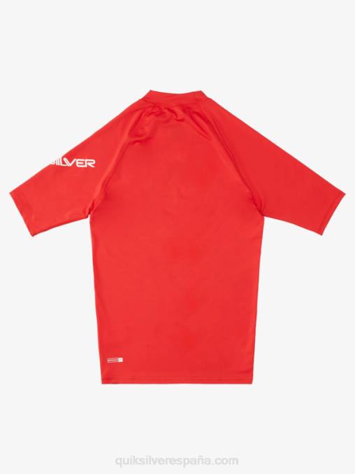 rojo rápido todos los tiempos manga corta upf 50 rashguard D6T4D1266 hombres Quiksilver