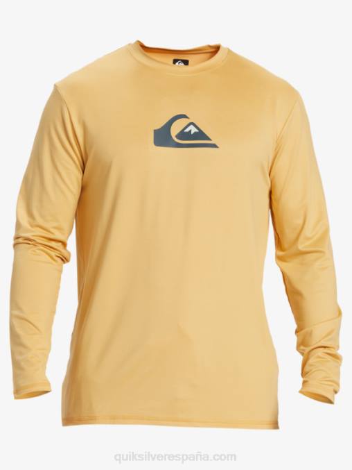 trigo playera de manga larga con rayas sólidas upf 50 surf D6T4D843 hombres Quiksilver