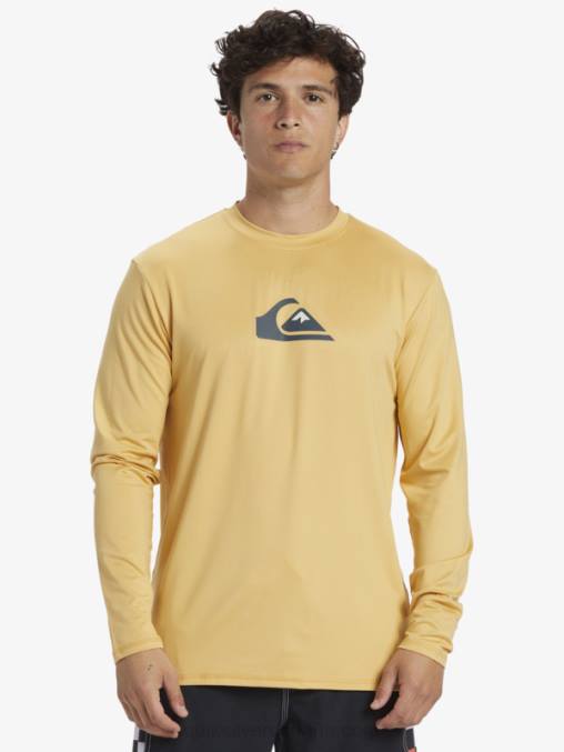 trigo playera de manga larga con rayas sólidas upf 50 surf D6T4D843 hombres Quiksilver