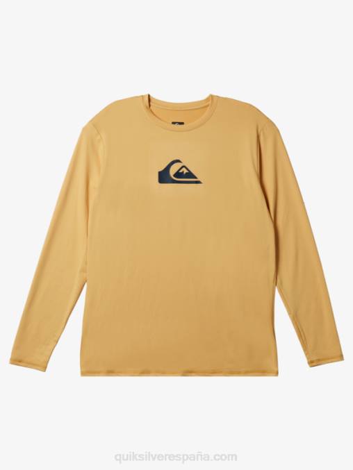 trigo playera de manga larga con rayas sólidas upf 50 surf D6T4D843 hombres Quiksilver