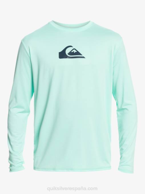 vaso de playa playera de manga larga con rayas sólidas upf 50 surf D6T4D845 hombres Quiksilver