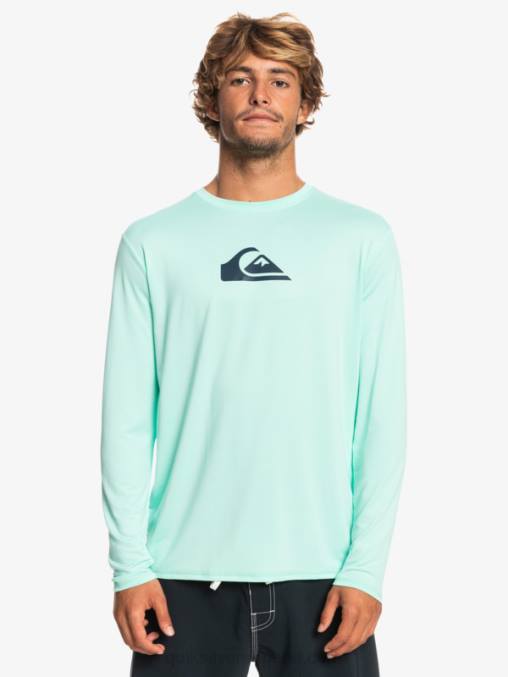 vaso de playa playera de manga larga con rayas sólidas upf 50 surf D6T4D845 hombres Quiksilver