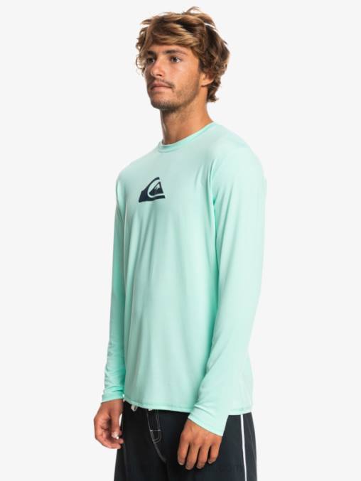 vaso de playa playera de manga larga con rayas sólidas upf 50 surf D6T4D845 hombres Quiksilver