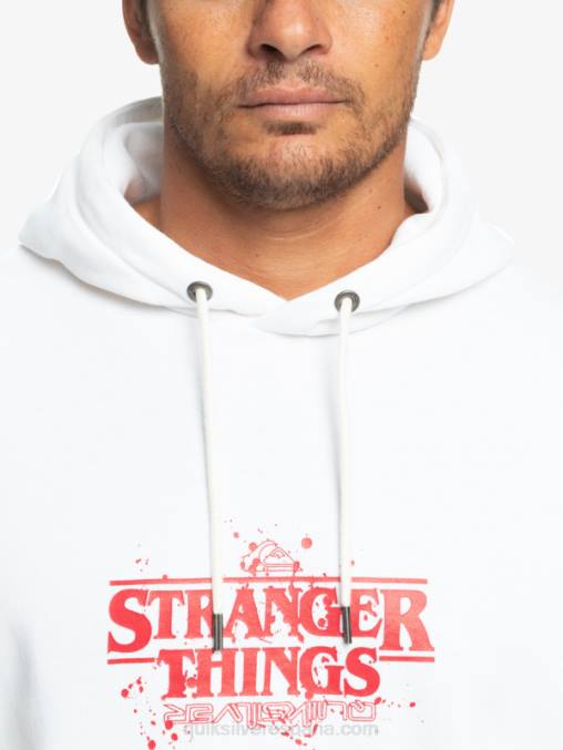 blanco sudadera con logo oficial Things D6T4D1807 hombres Quiksilver x Stranger