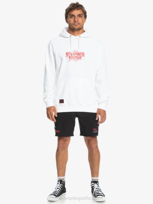 blanco sudadera con logo oficial Things D6T4D1807 hombres Quiksilver x Stranger