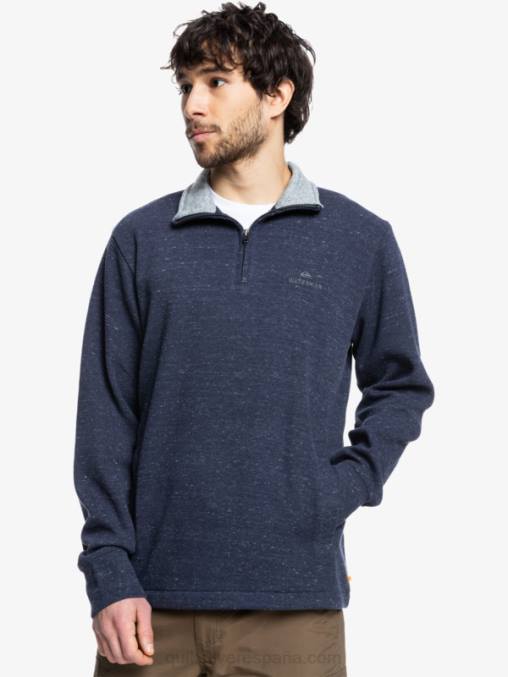 blazer azul marino jaspeado sudadera waterman pointsurf con cremallera y cuello alzado D6T4D1801 hombres Quiksilver