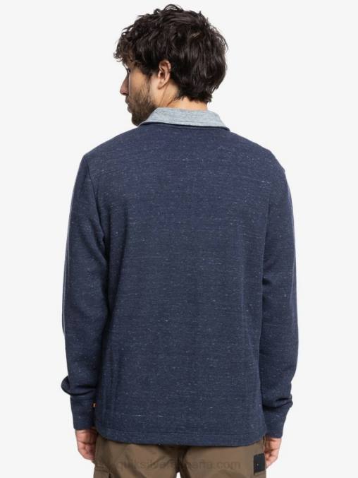 blazer azul marino jaspeado sudadera waterman pointsurf con cremallera y cuello alzado D6T4D1801 hombres Quiksilver