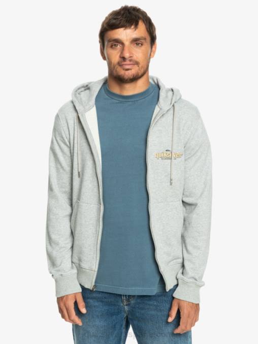 brezo gris claro sudadera con cremallera y palabras D6T4D1148 hombres Quiksilver