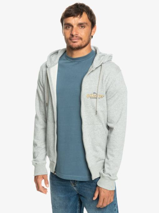 brezo gris claro sudadera con cremallera y palabras D6T4D1148 hombres Quiksilver