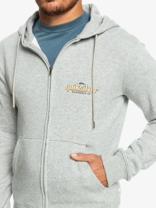 brezo gris claro sudadera con cremallera y palabras D6T4D1148 hombres Quiksilver