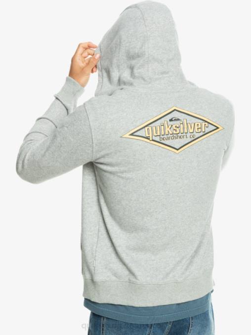 brezo gris claro sudadera con cremallera y palabras D6T4D1148 hombres Quiksilver