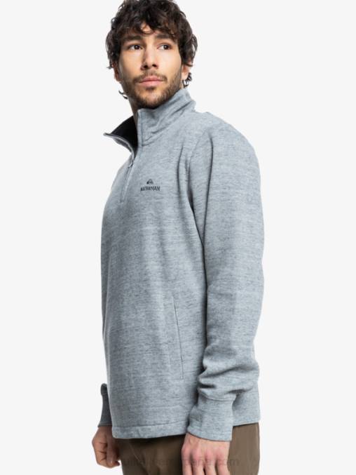 brezo gris claro sudadera waterman pointsurf con cremallera y cuello alzado D6T4D1800 hombres Quiksilver