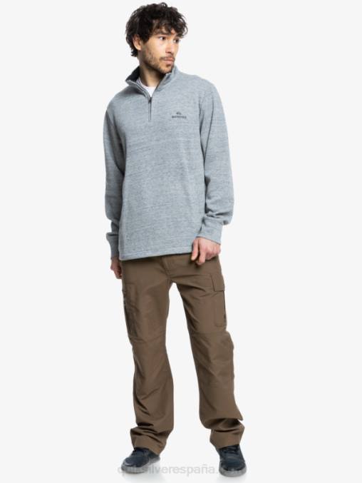 brezo gris claro sudadera waterman pointsurf con cremallera y cuello alzado D6T4D1800 hombres Quiksilver