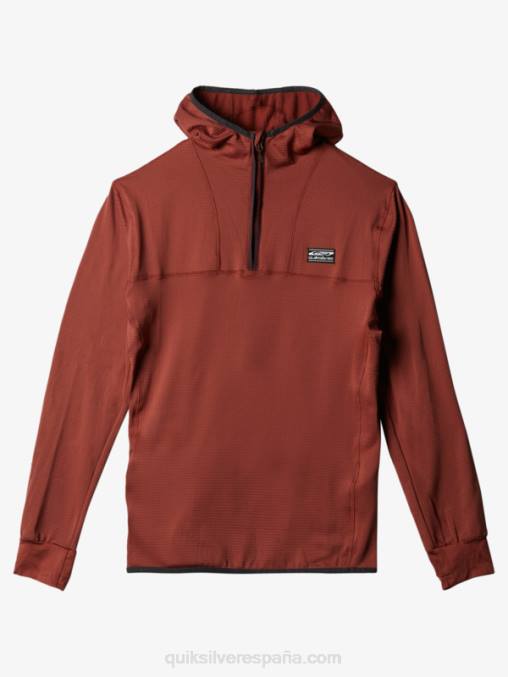 caoba sudadera con capucha y cremallera de un cuarto de punto empinado D6T4D1875 hombres Quiksilver