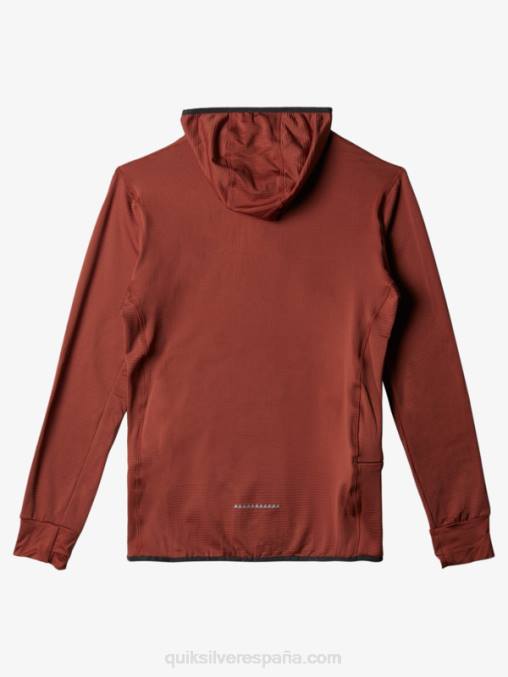 caoba sudadera con capucha y cremallera de un cuarto de punto empinado D6T4D1875 hombres Quiksilver