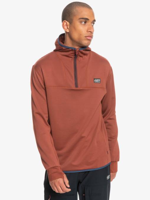 caoba sudadera con capucha y cremallera de un cuarto de punto empinado D6T4D1875 hombres Quiksilver