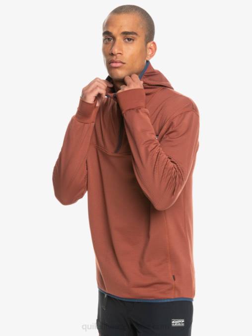 caoba sudadera con capucha y cremallera de un cuarto de punto empinado D6T4D1875 hombres Quiksilver