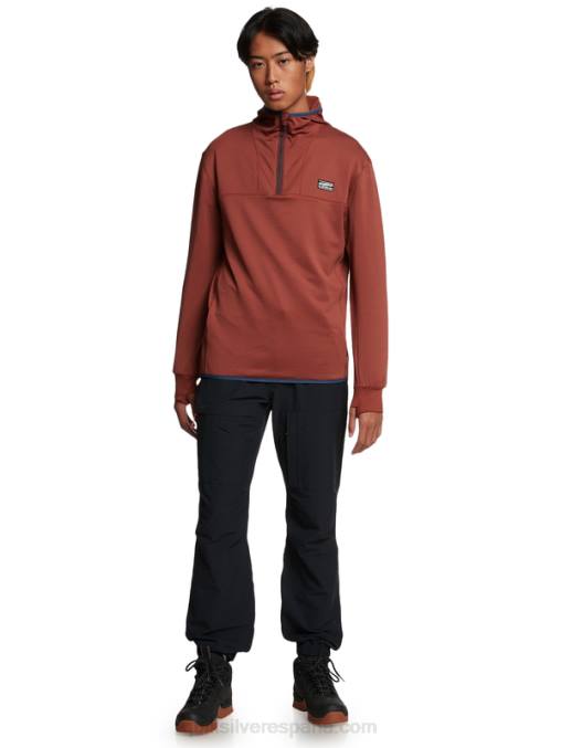 caoba sudadera con capucha y cremallera de un cuarto de punto empinado D6T4D1875 hombres Quiksilver