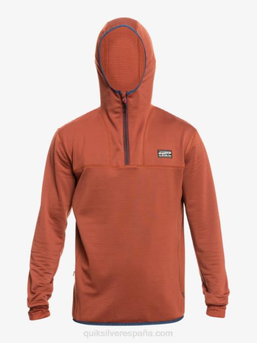 caoba sudadera con capucha y cremallera de un cuarto de punto empinado D6T4D1875 hombres Quiksilver