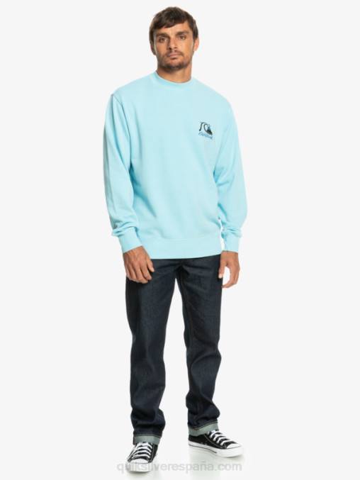 cielo azul sudadera con diseño de losa de neón D6T4D1057 hombres Quiksilver