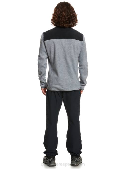 cuero gris suéter de lana de un cuarto de aker D6T4D1879 hombres Quiksilver