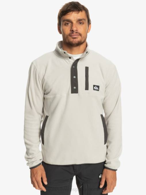gris violeta jersey de forro polar con botones de presión sin destino D6T4D1039 hombres Quiksilver