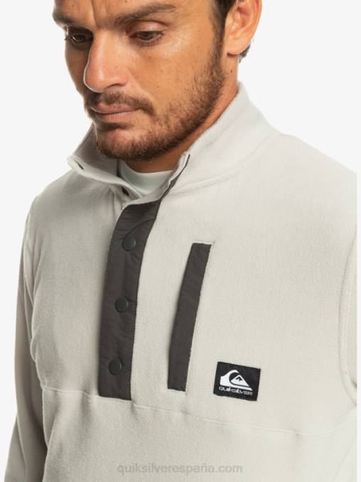 gris violeta jersey de forro polar con botones de presión sin destino D6T4D1039 hombres Quiksilver