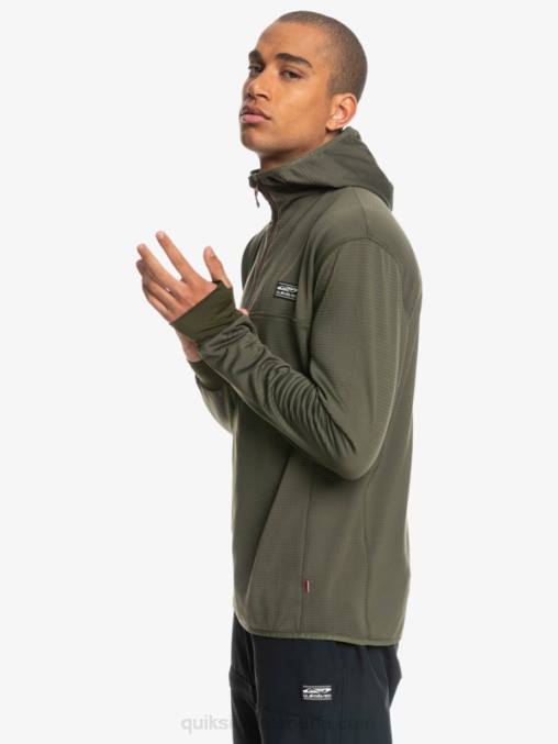 hoja de uva sudadera con capucha y cremallera de un cuarto de punto empinado D6T4D1874 hombres Quiksilver