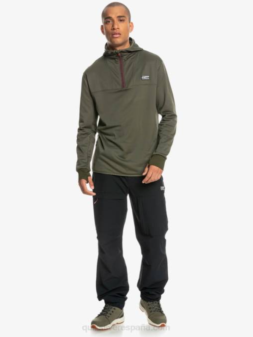 hoja de uva sudadera con capucha y cremallera de un cuarto de punto empinado D6T4D1874 hombres Quiksilver