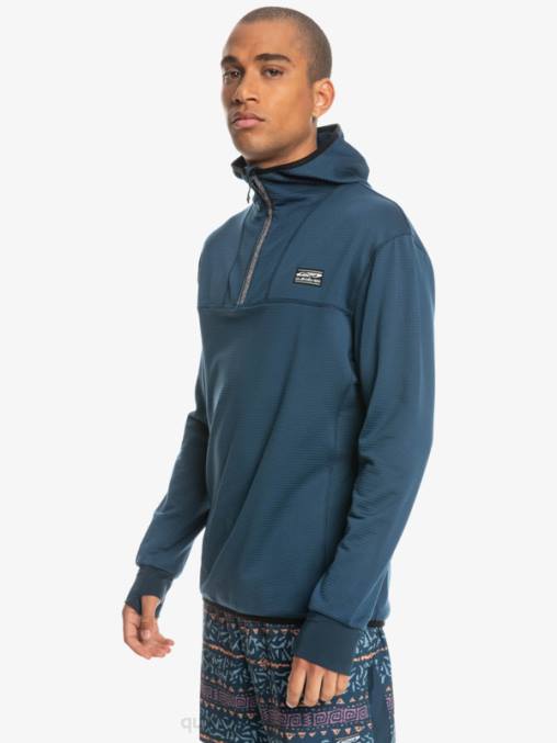 insignias azules sudadera con capucha y cremallera de un cuarto de punto empinado D6T4D1873 hombres Quiksilver