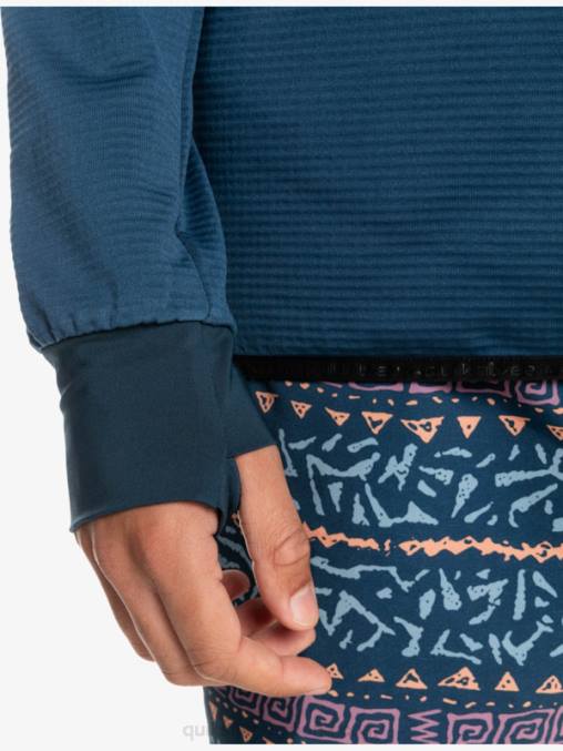 insignias azules sudadera con capucha y cremallera de un cuarto de punto empinado D6T4D1873 hombres Quiksilver