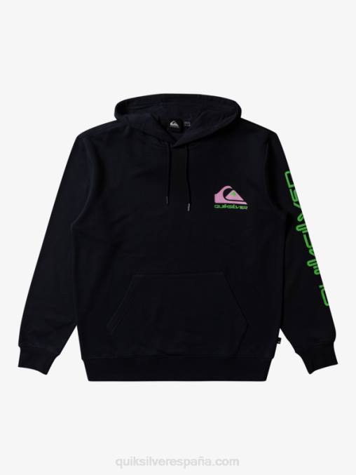 negro sudadera con capucha y logo omni D6T4D641 hombres Quiksilver